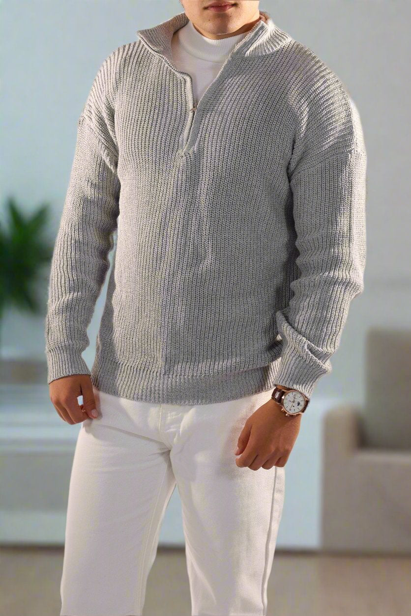 Fulchard | Classic Men’s Knit Zip Sweater